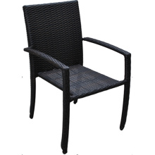 PE Wicker Outdoor Stack High Arm Chair